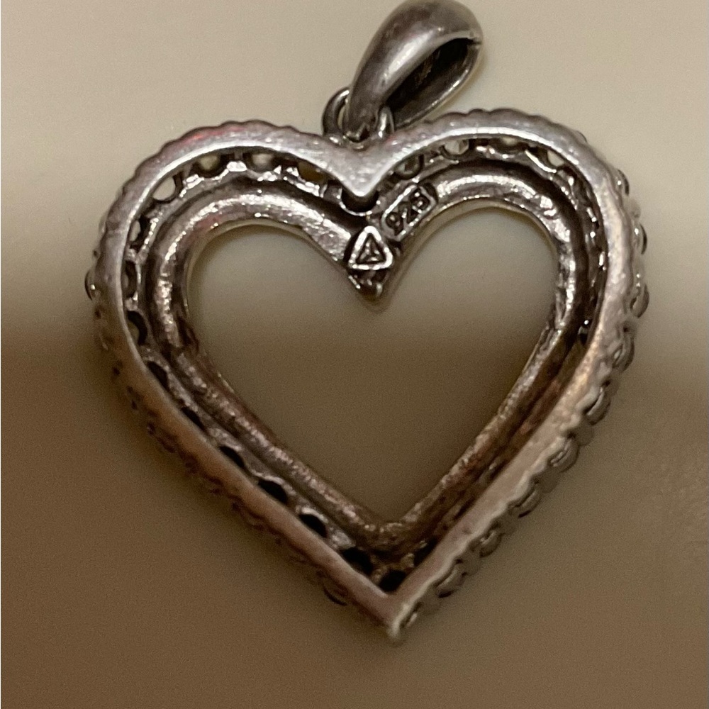 Peoples Silver and Gold Heart Pendant - Picture 2 of 4